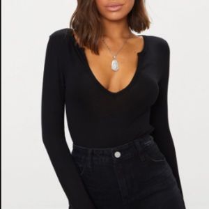 BLACK PLUNGE BODYSUIT